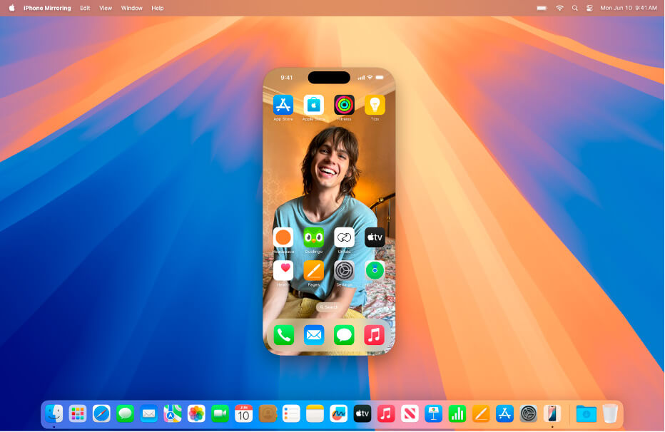 iPhone Mirroring Espelhamento do iPhone no Mac