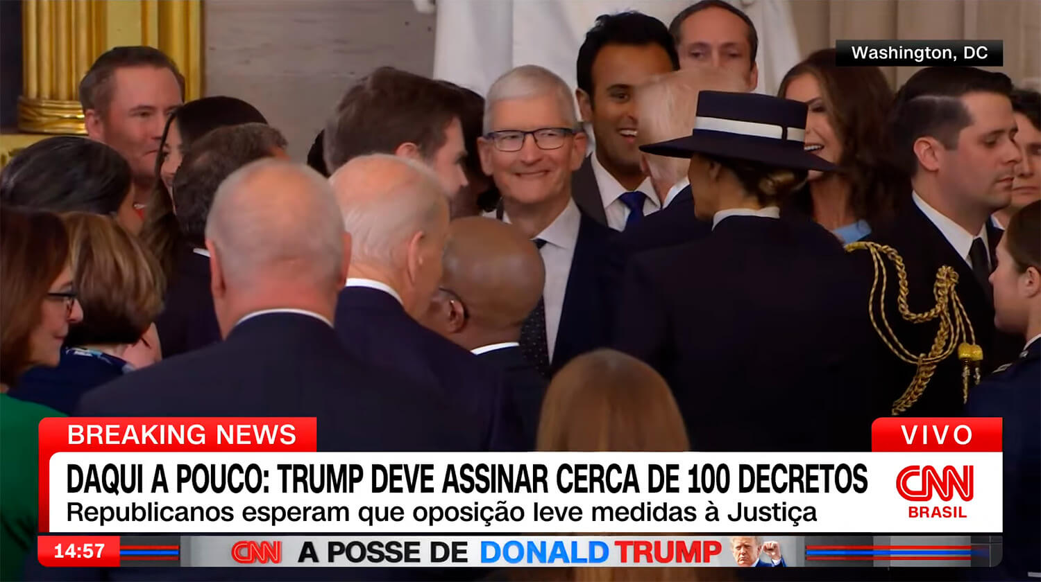 Posse Trump Tim Cook » Blog do iPhone Tim Cook na posse de Donald Trump