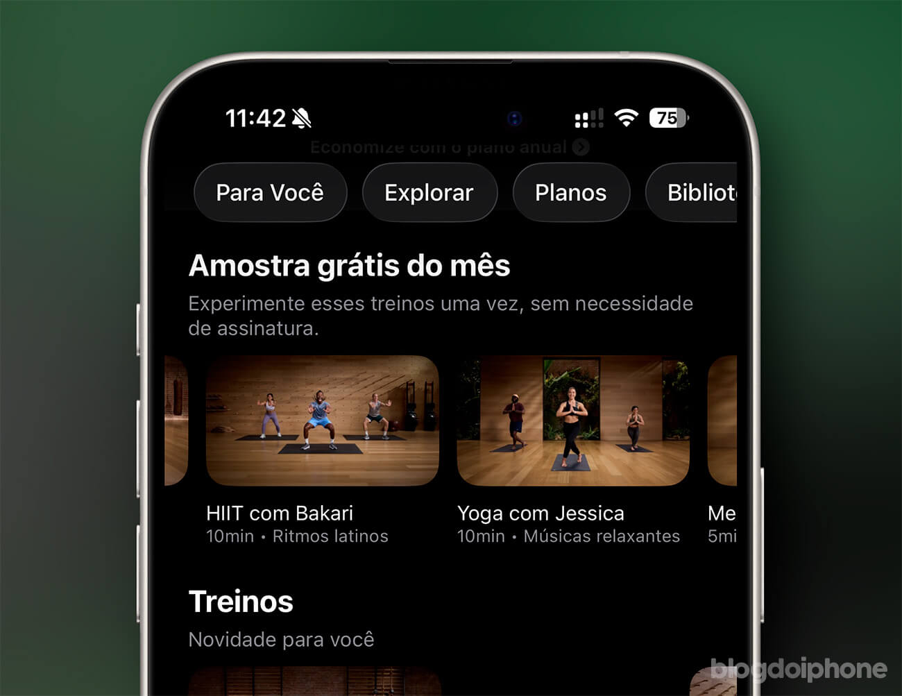 Fitness+ grátis